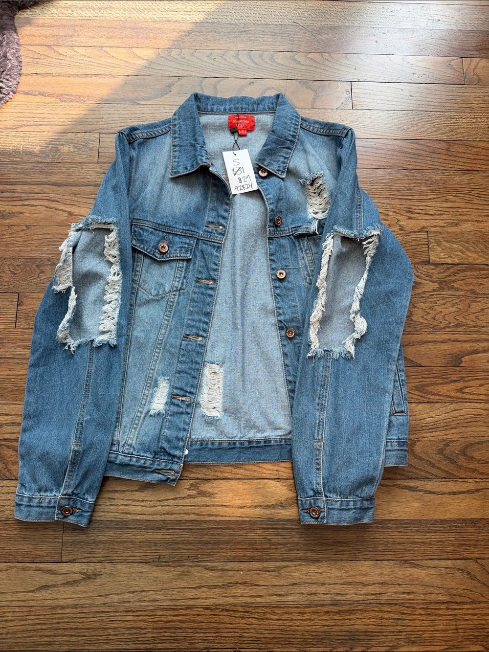 Cinderella Light Blue Distressed Denim Jacket